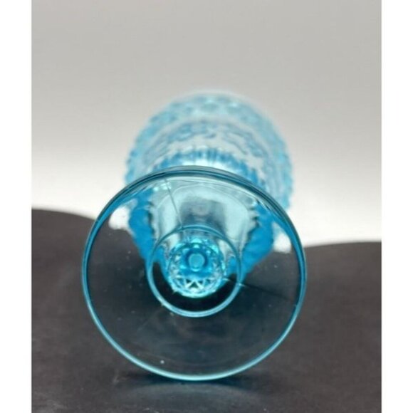 Vintage EAPG Adams & Company Wildflower Blue Wine Glass 4-7/8” -1874 - Picture 4 of 5